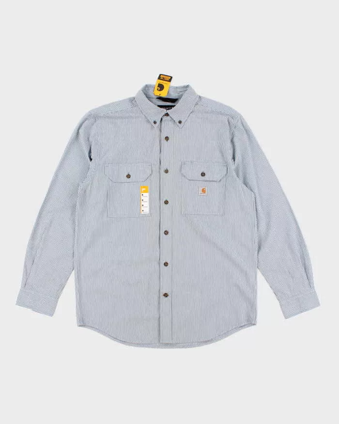 00s Carhartt Oversized Workwear Striped Shirt - M