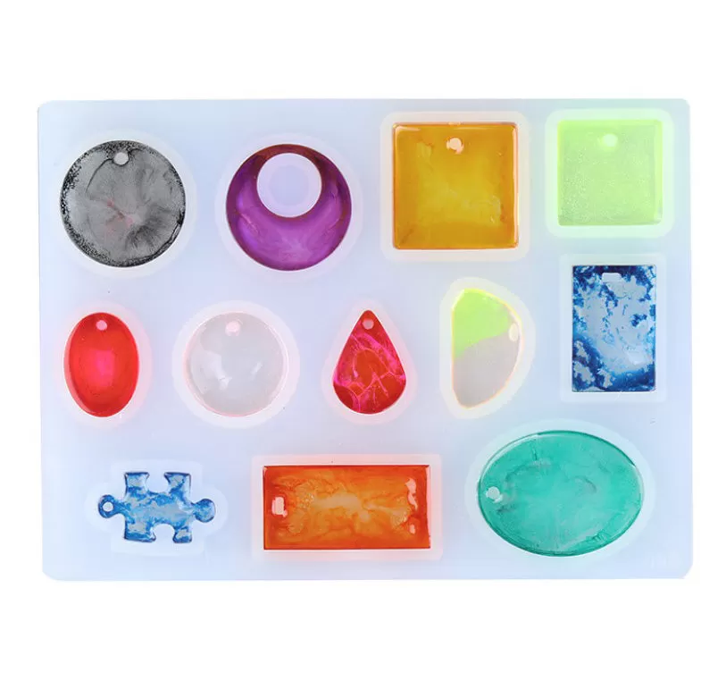 110*150*10mm Pendant Silicone Molds Charms Pendant Moulds For Necklace Pendant DIY Jewelry Craft Making 1pcs 10315550