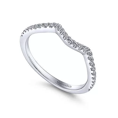 14K White Gold Matching Ladies Wedding Band