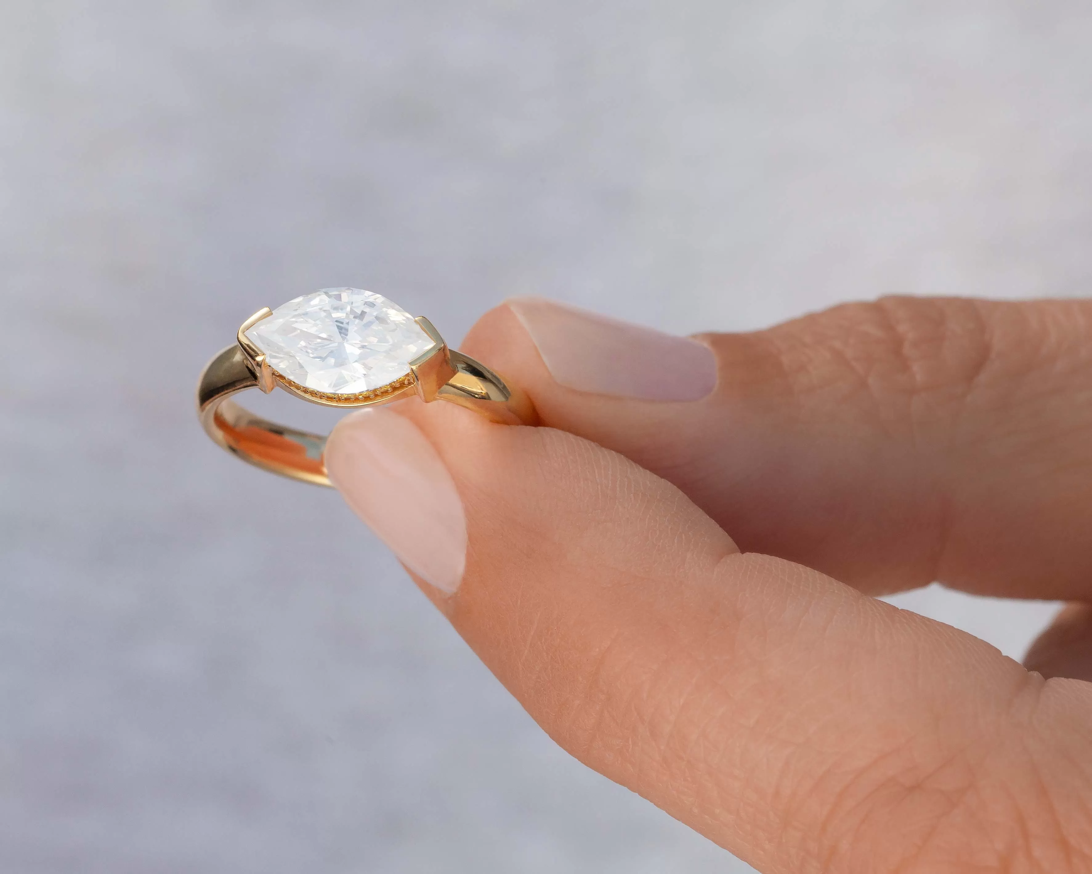 1.53-Carat Marquise Levitate Ring