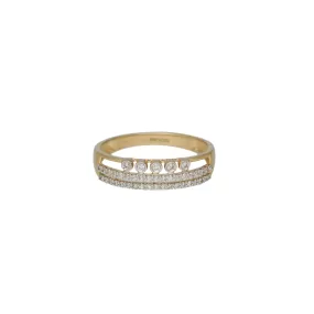 18K Yellow Gold & 0.19 Carat Diamond Ring (1.6gm)