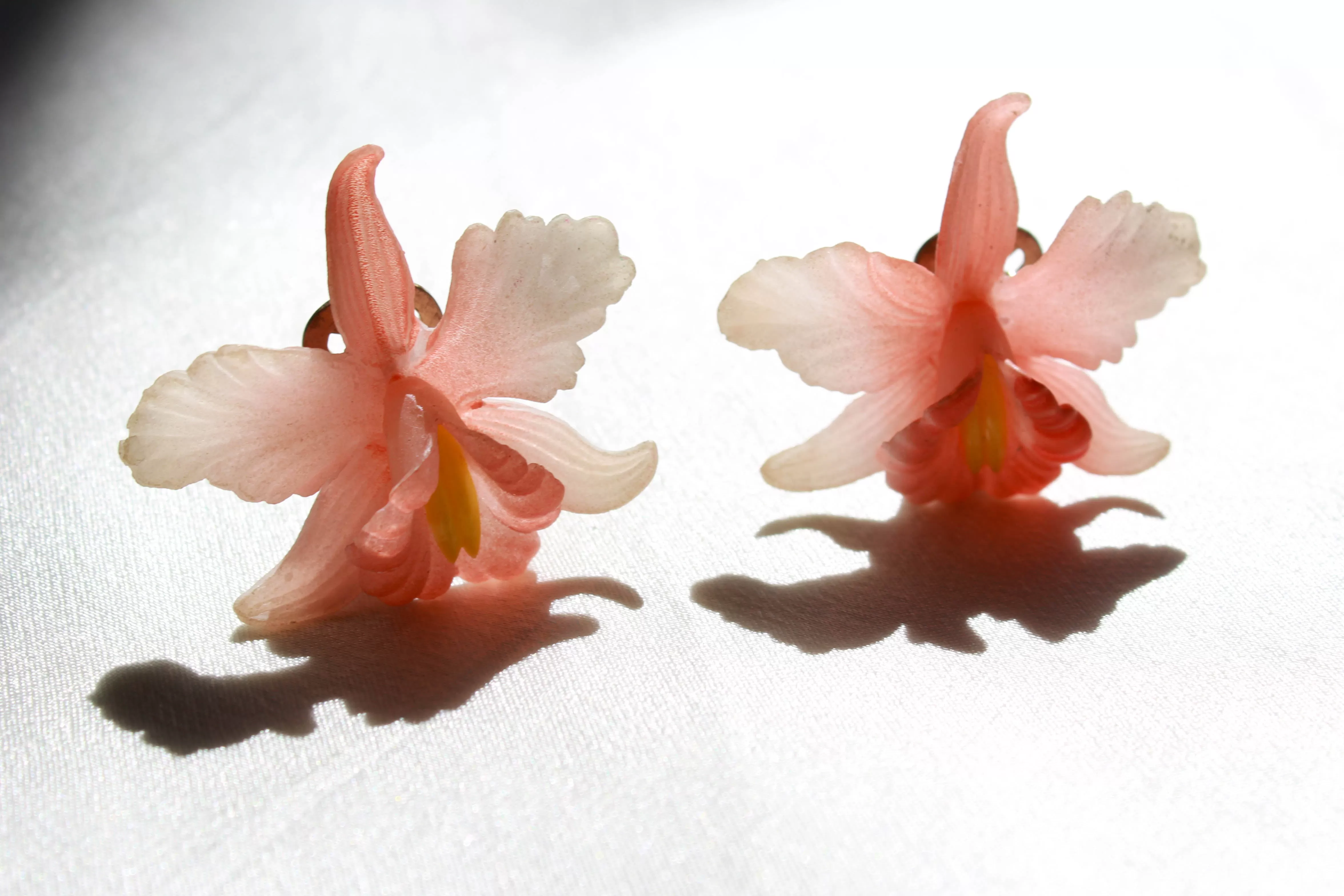 1950s Orchid Earrings