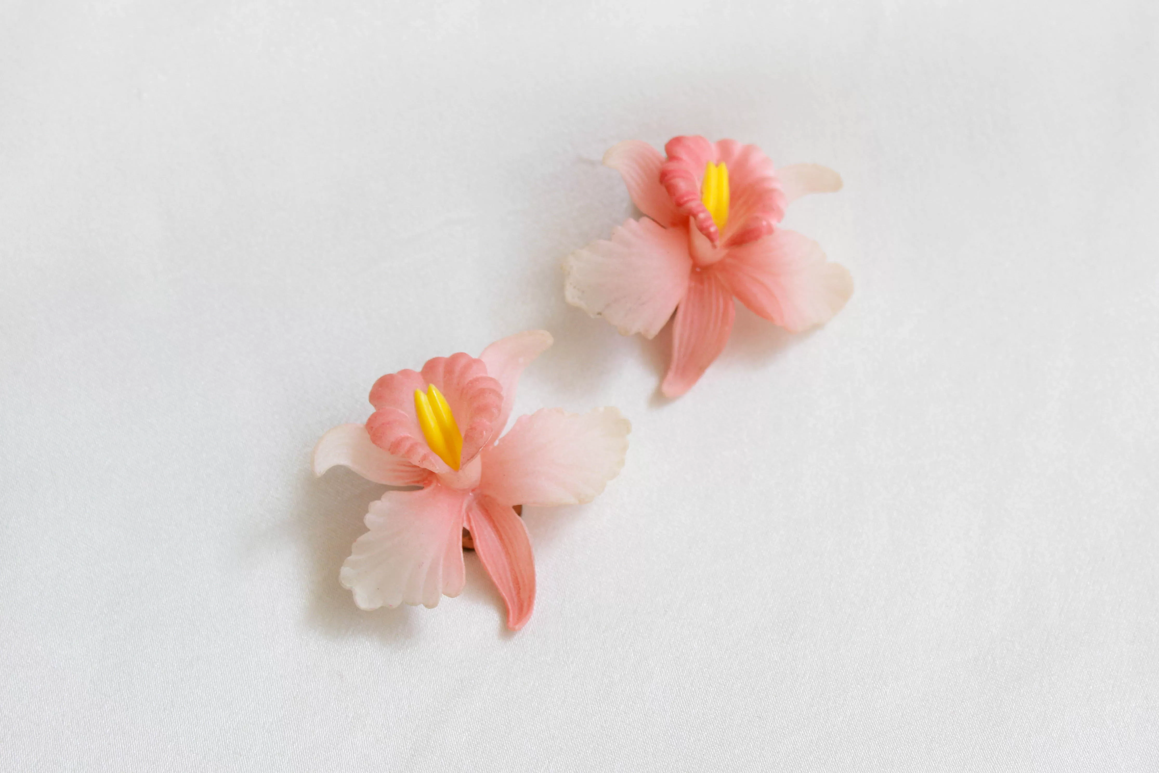 1950s Orchid Earrings