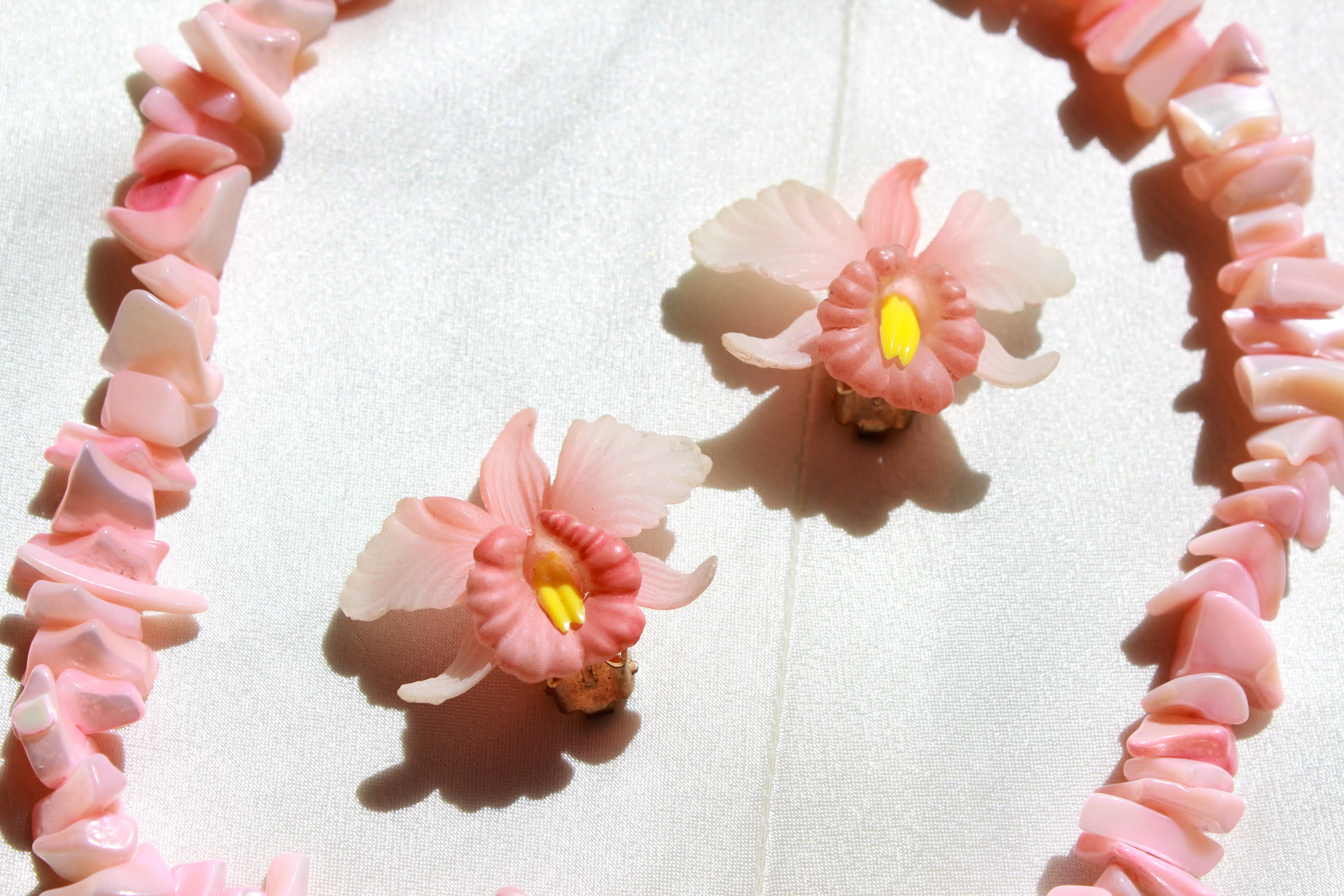 1950s Orchid Earrings