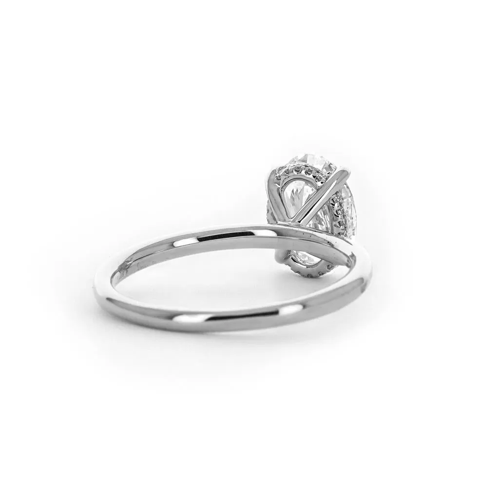 2.06ctw Oval Lab-Grown Diamond Engagement Ring, Signature Solitaire - 950 Platinum