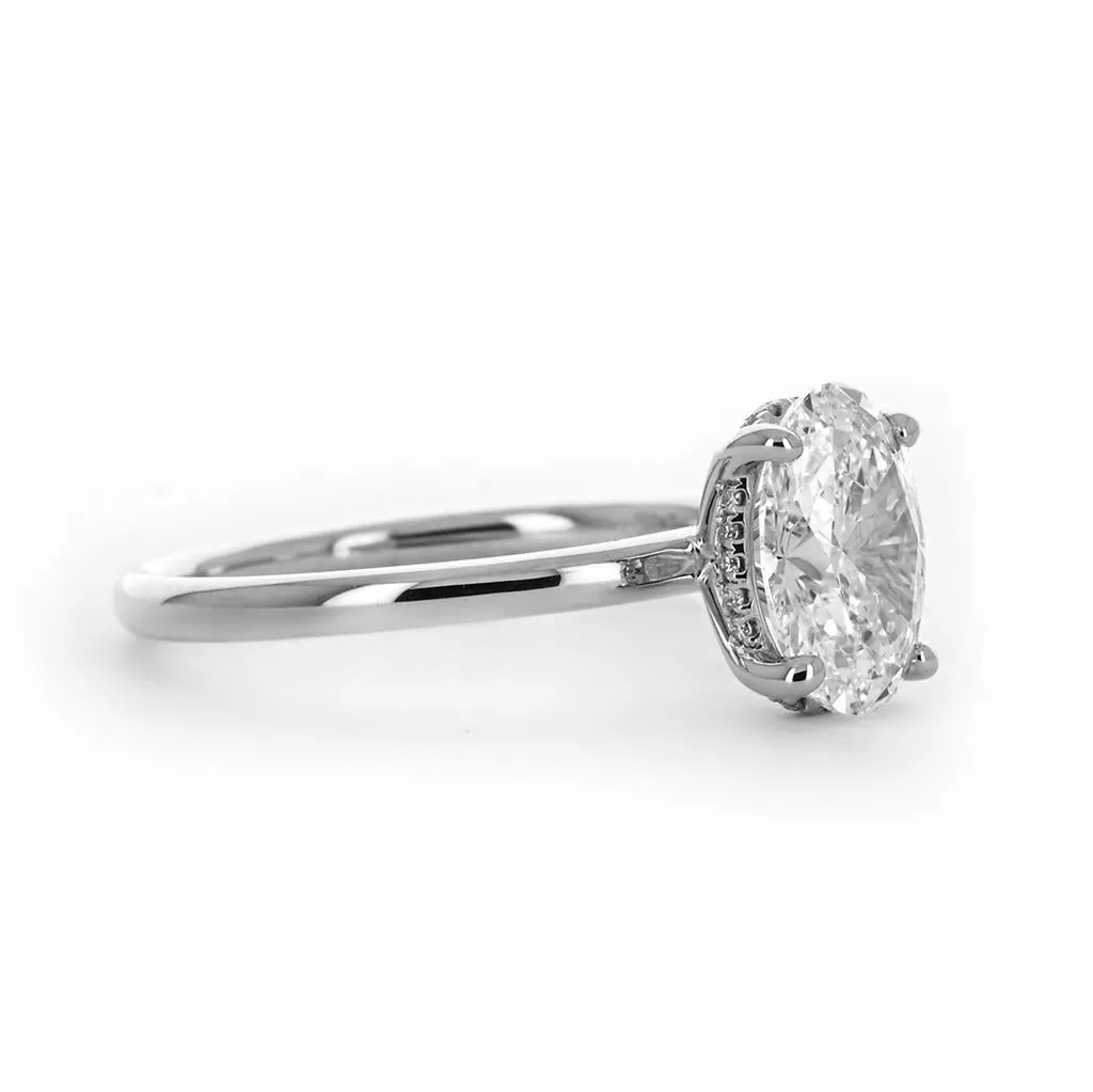 2.06ctw Oval Lab-Grown Diamond Engagement Ring, Signature Solitaire - 950 Platinum