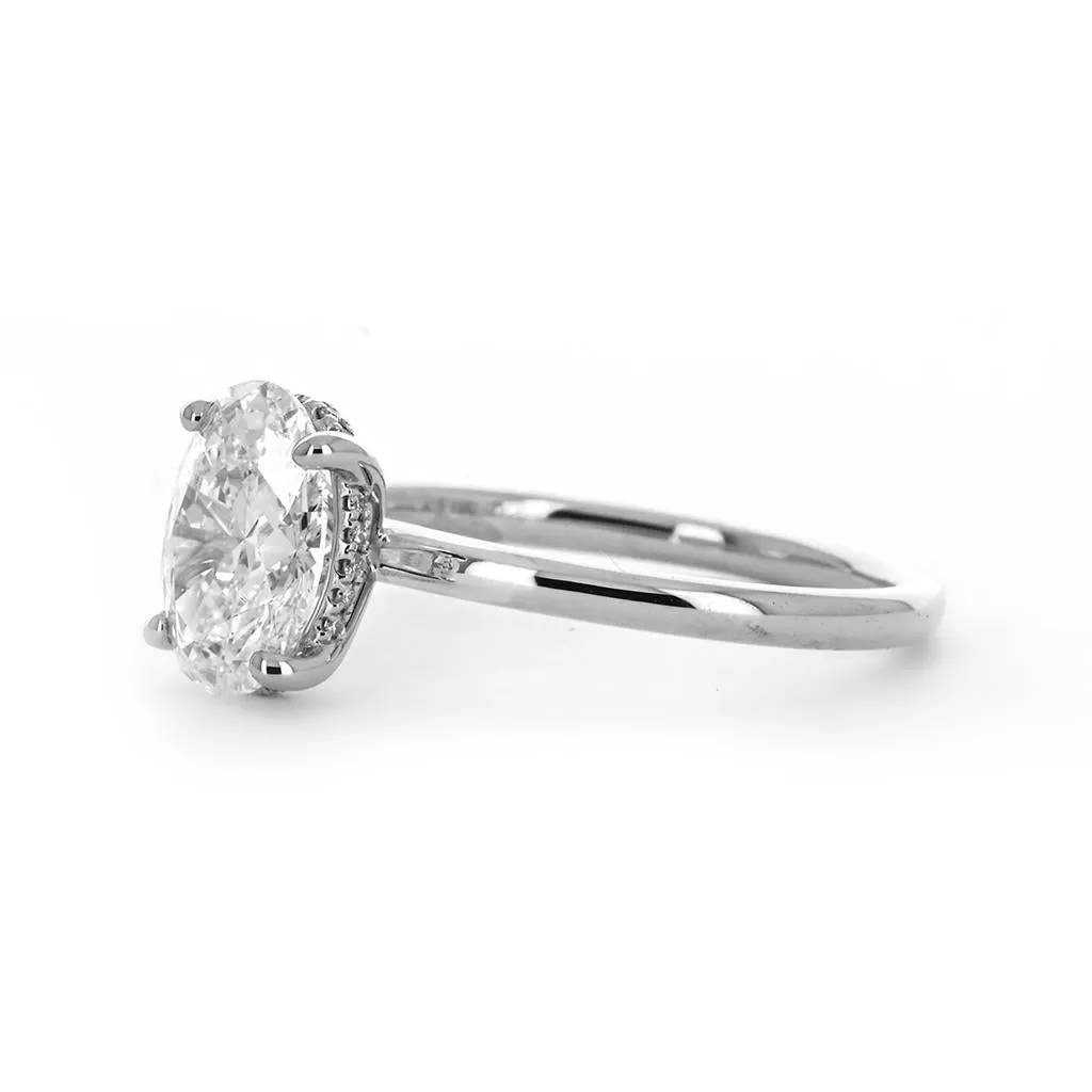 2.06ctw Oval Lab-Grown Diamond Engagement Ring, Signature Solitaire - 950 Platinum