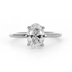 2.06ctw Oval Lab-Grown Diamond Engagement Ring, Signature Solitaire - 950 Platinum