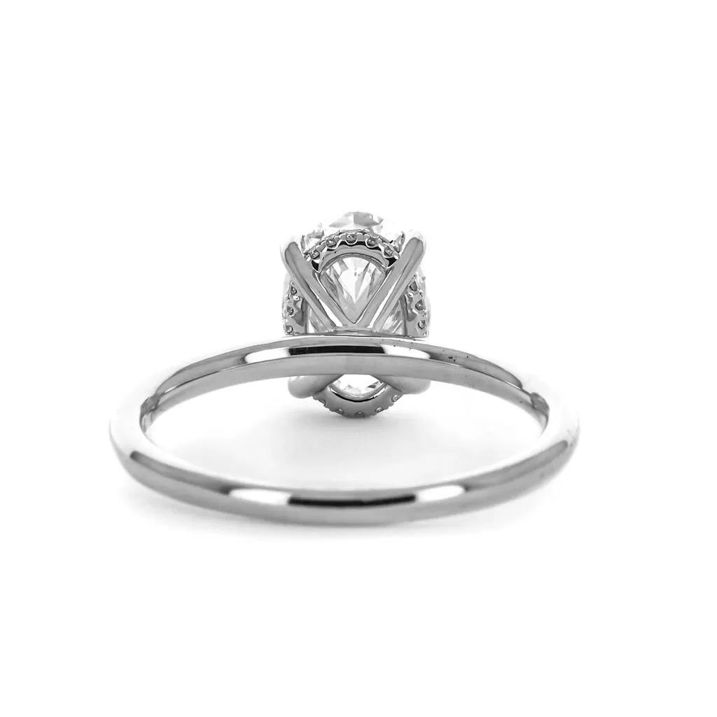 2.06ctw Oval Lab-Grown Diamond Engagement Ring, Signature Solitaire - 950 Platinum