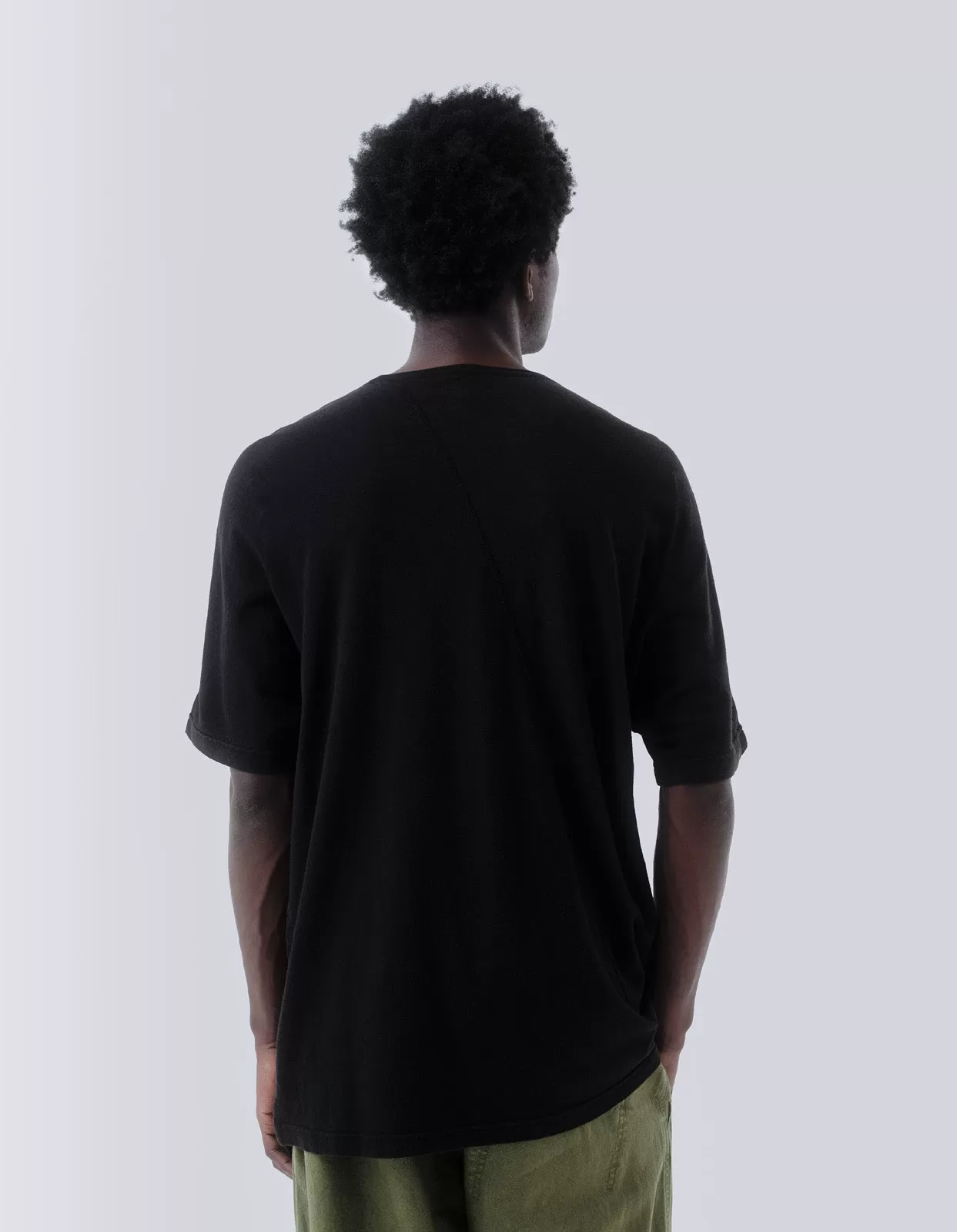 5000 Kesagiri Hemp Oversized T-Shirt Black BLK-108F