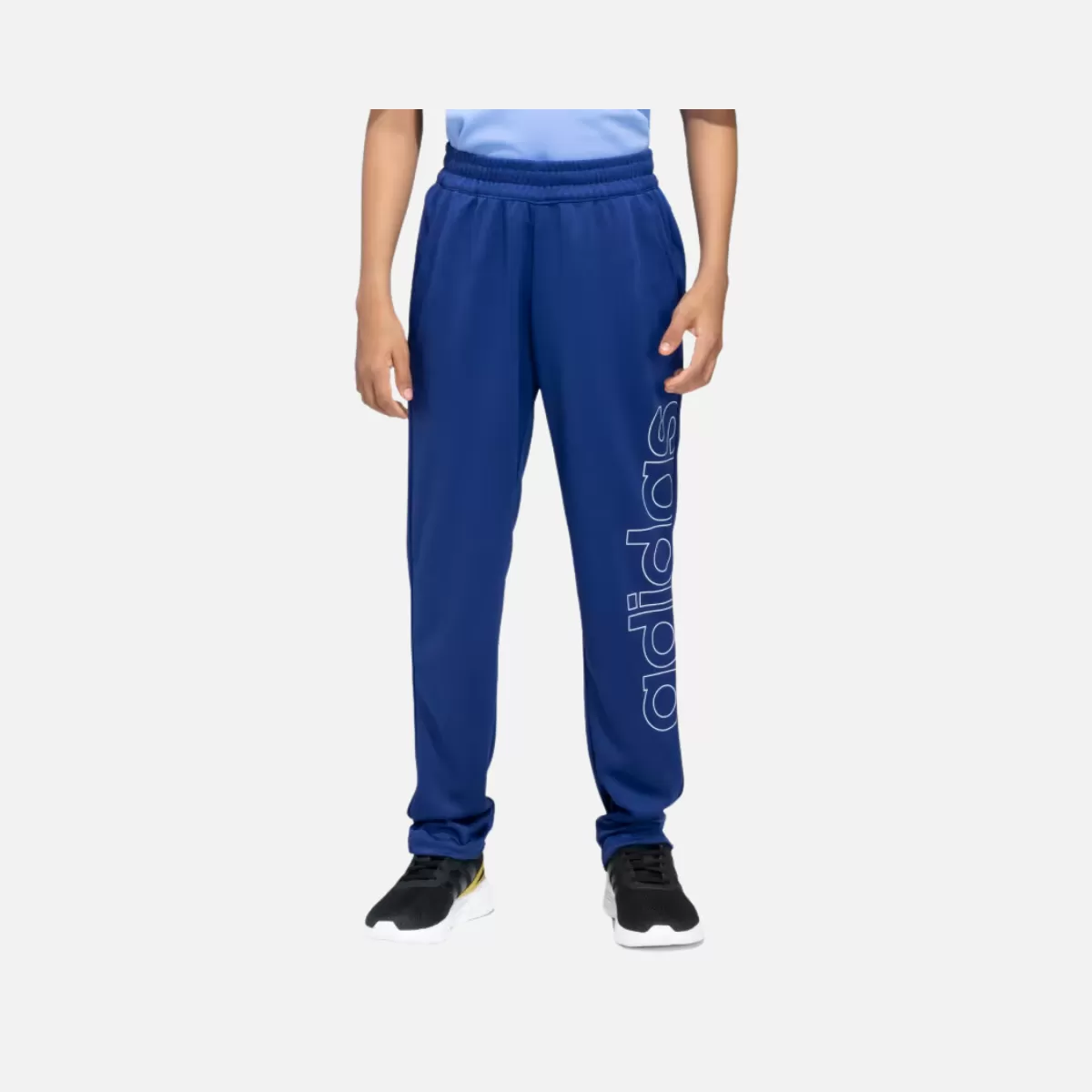 Adidas Boy Lin Graphics Printed Pant (8-16 Year)-Victory Blue