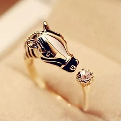 Adorable Horse Crystal Ring