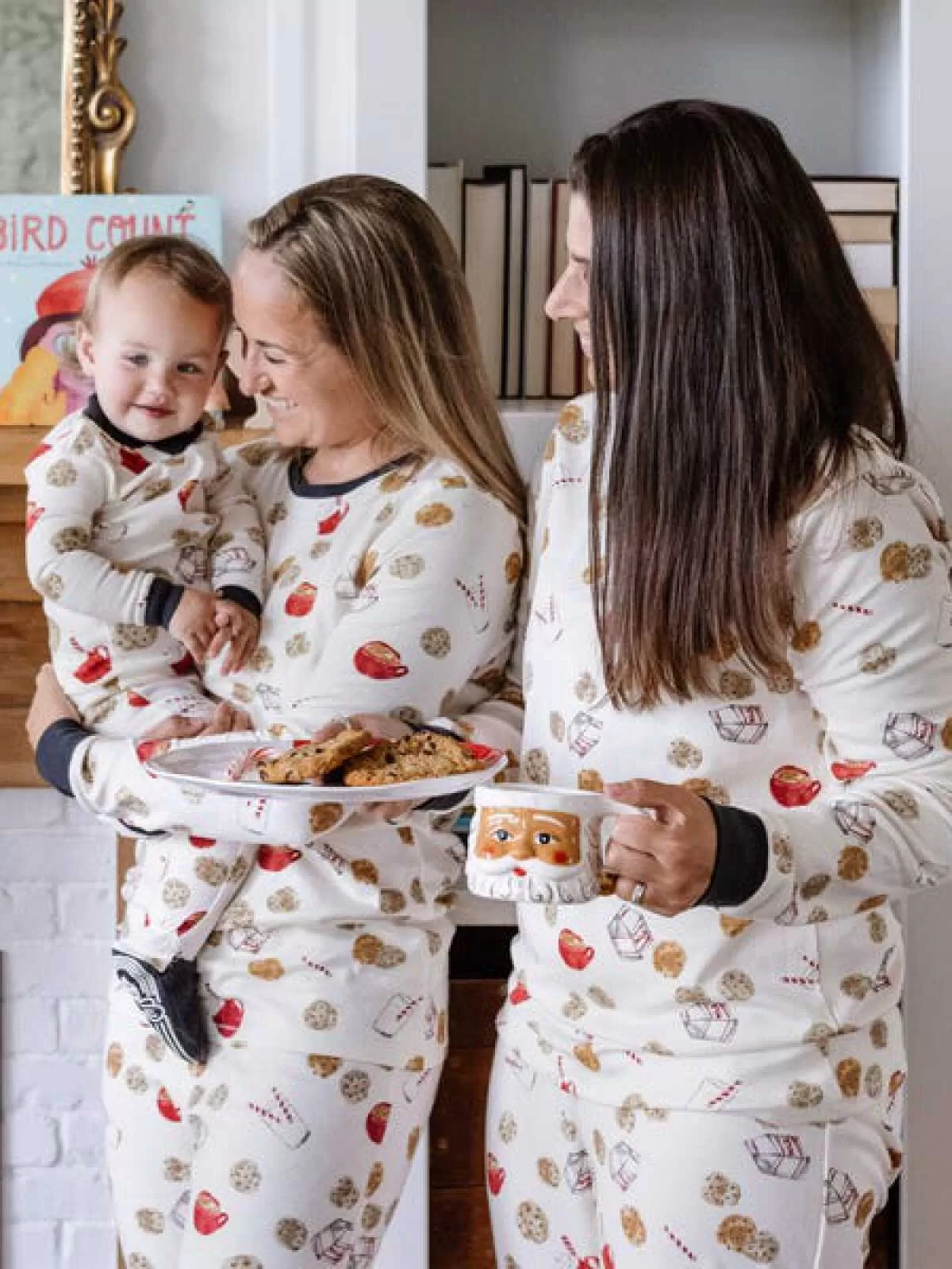 Adult Women's Pajama Set, Milk & Cookies