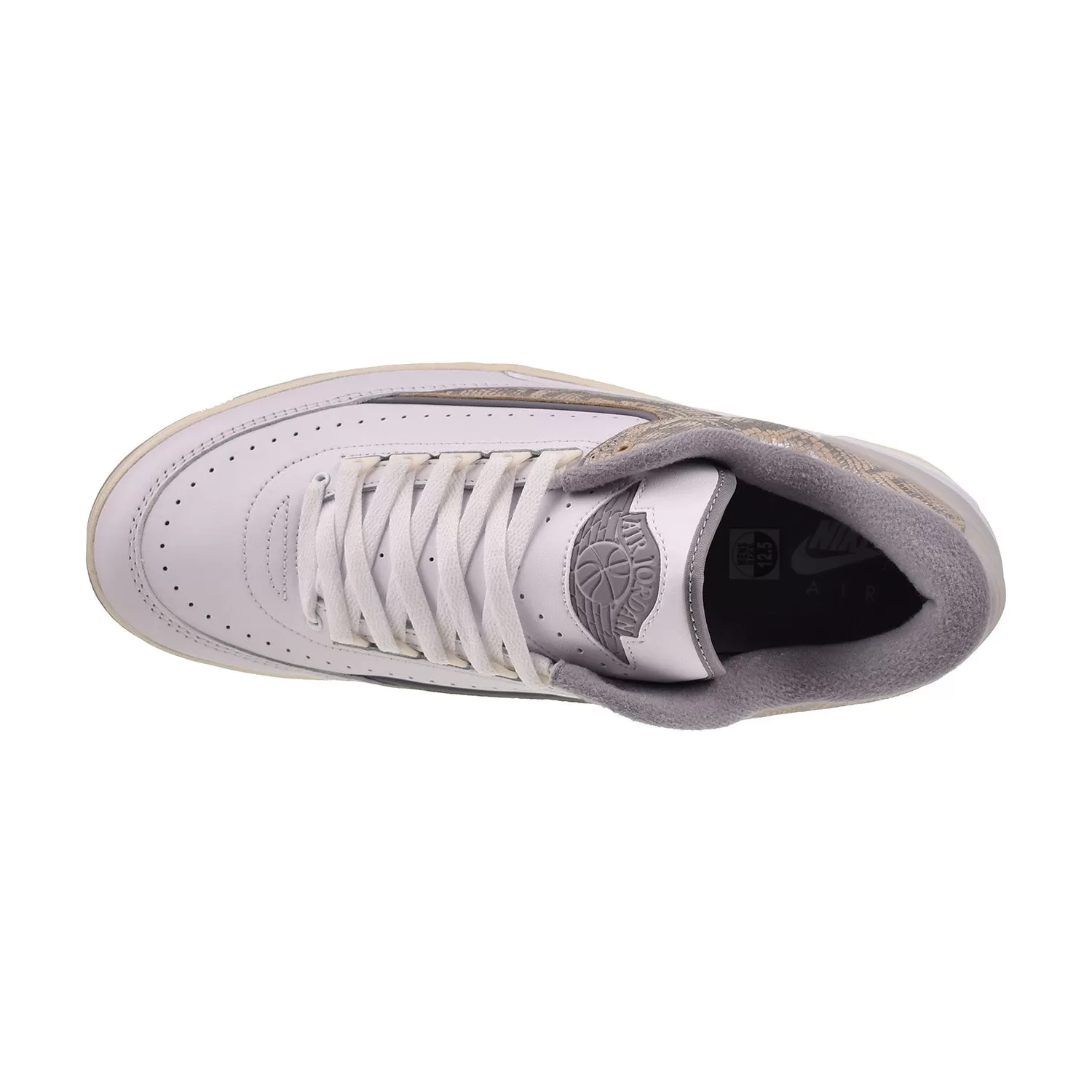 Air Jordan 2 Retro Low Python Men's Shoes White-Cement Grey