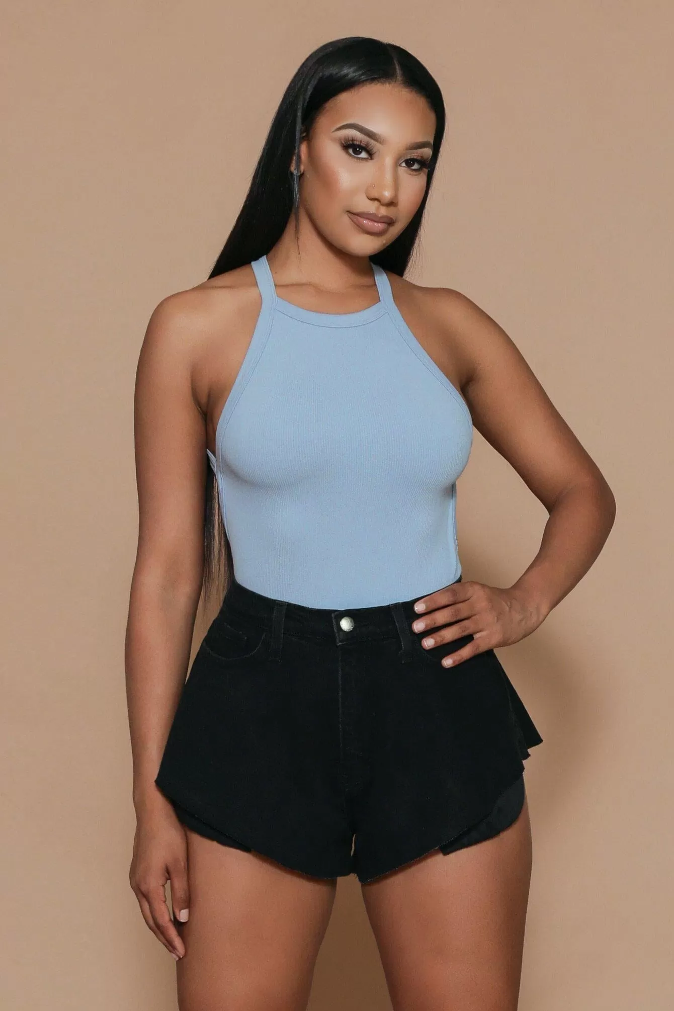 All Types Halter Neckline Bodysuit