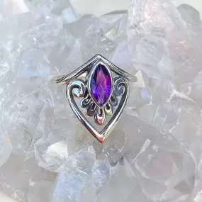 Amethyst Marquise Ring - Lily