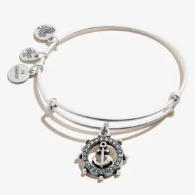 Anchor Charm Bangle, Crystal Infusion