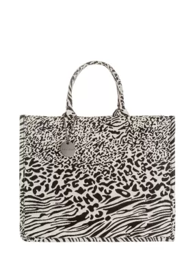 Animal Print Canvas Tote