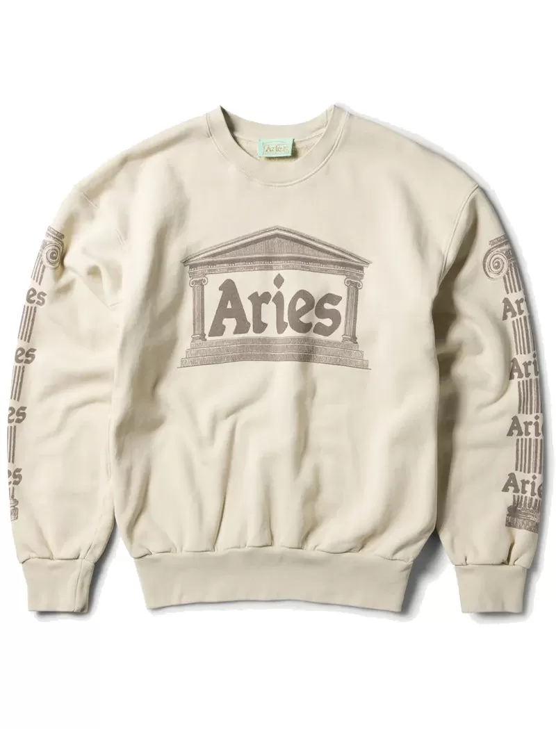 Aries Womens Ancient Column Sweat Beige