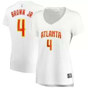 Atlanta Hawks Charlie Brown Jr. Fanatics Branded Fast Break Player Association Jersey Womens - White | Ireland J9588M4