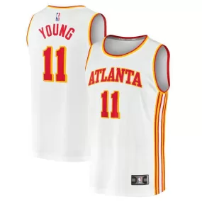 Atlanta Hawks Trae Young Fanatics Branded 2020-21 Fast Break Player Association Jersey Mens - White | Ireland P5285N7