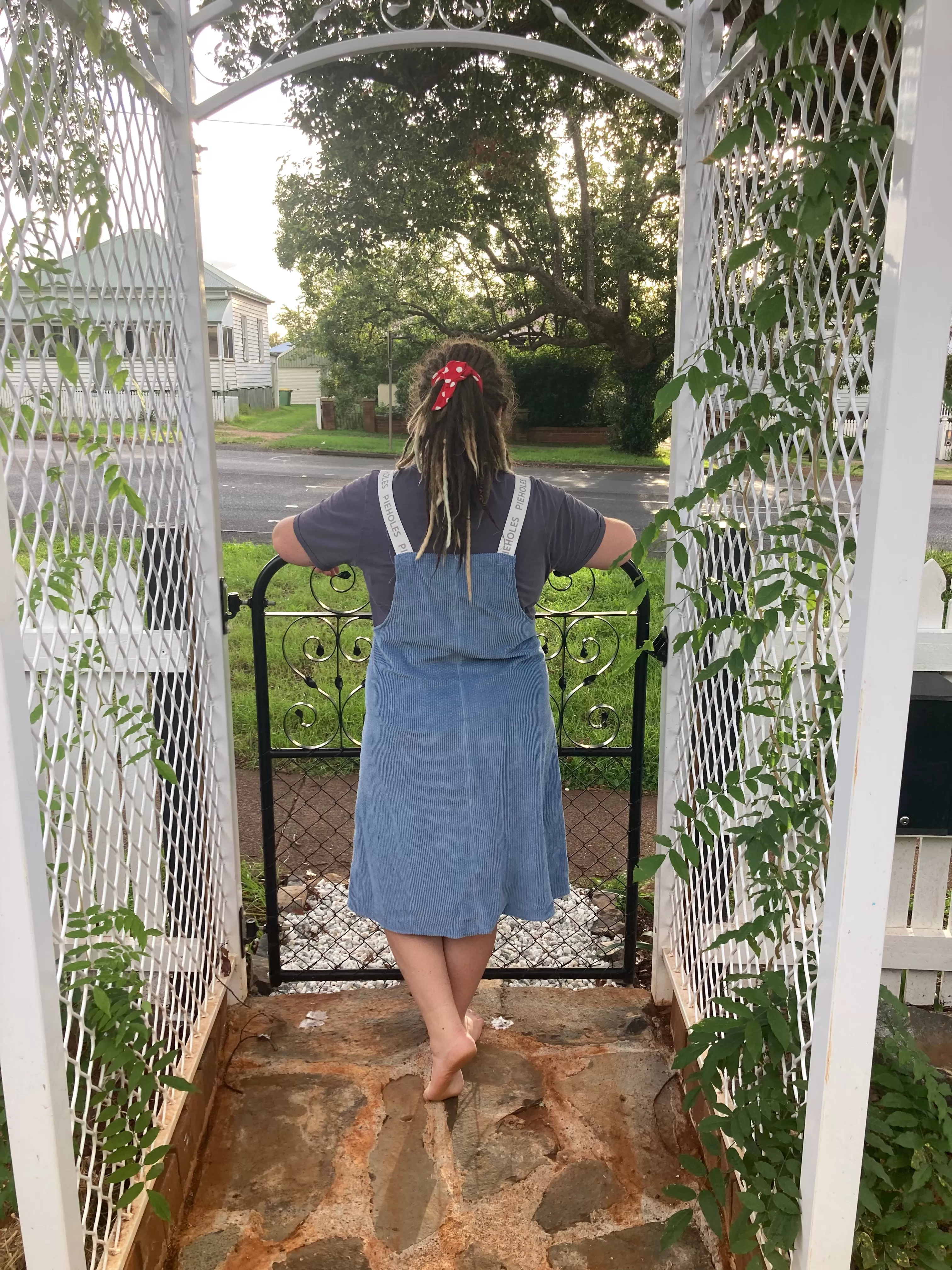 Baby Blue Cord Pinny