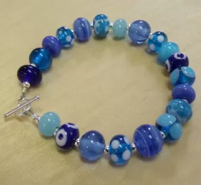 bahama blues mini bead bracelet