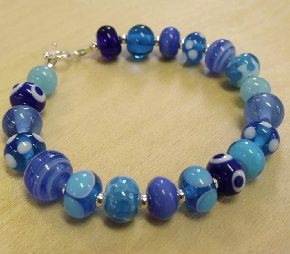 bahama blues mini bead bracelet