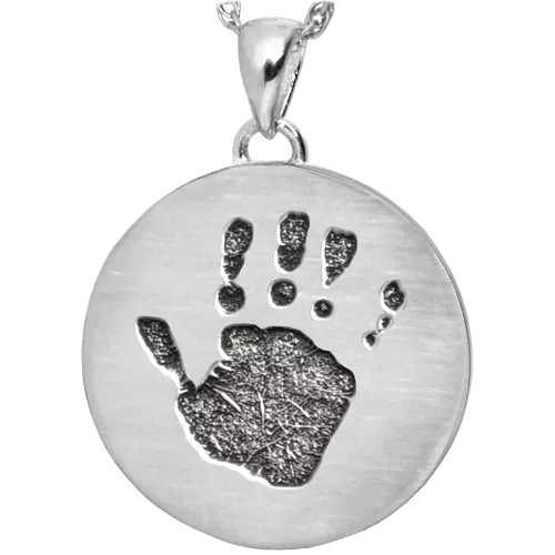 B&B Footprint/Handprint/Pawprint Round Pendant