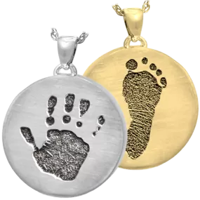 B&B Footprint/Handprint/Pawprint Round Pendant