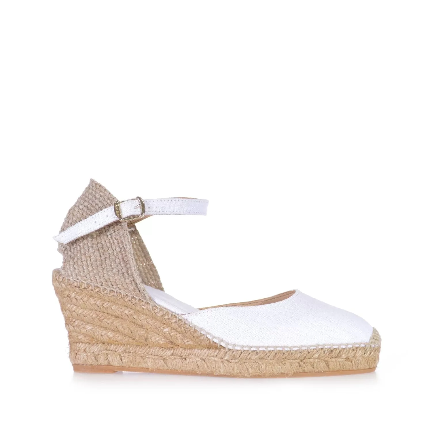 Basic Closed Toe Linen Wedge Espadrille for Women - Caldes