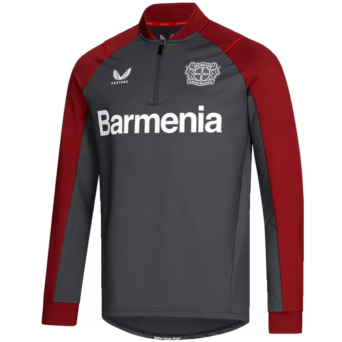 Bayer Leverkusen grey training technical sweat top 2022/23 - Castore