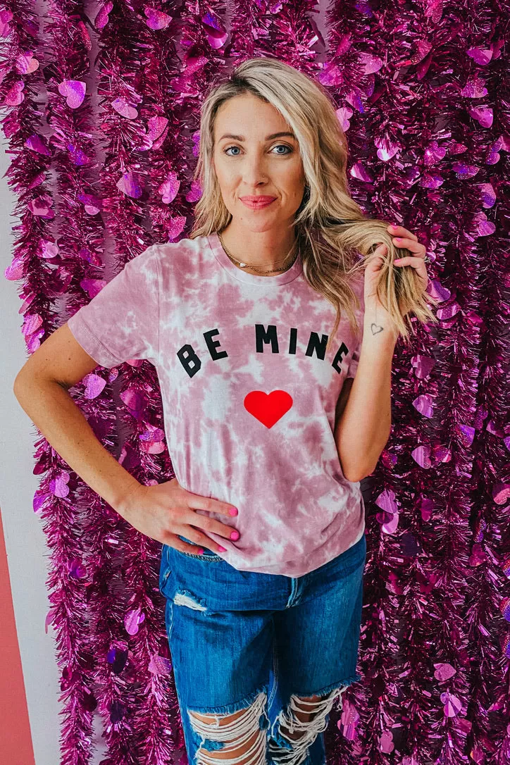 Be Mine Mauve Tie Dye Graphic Tee