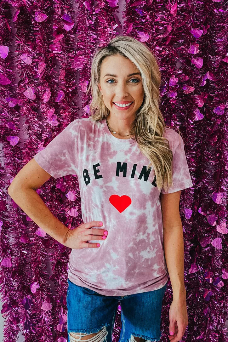 Be Mine Mauve Tie Dye Graphic Tee