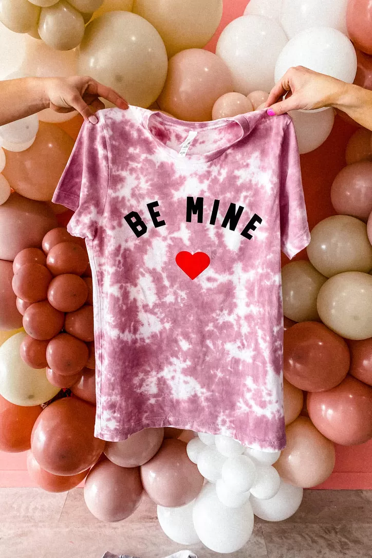 Be Mine Mauve Tie Dye Graphic Tee