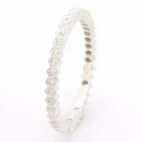 Beverley K Stackable Diamond Hexagon Shape Band