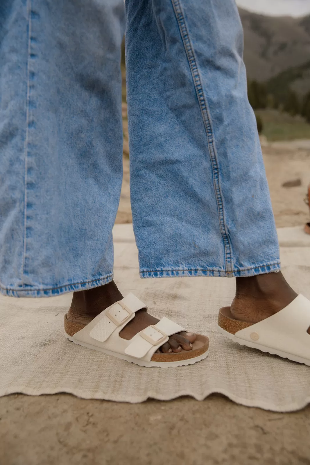 Birkenstock Arizona Vegan in Eggshell FINAL SALE