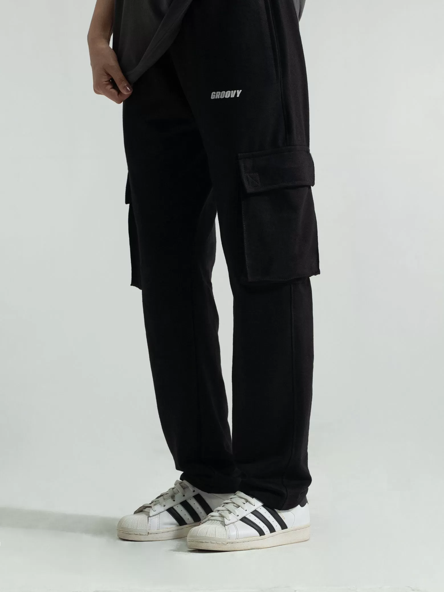 Black Cargo Trousers