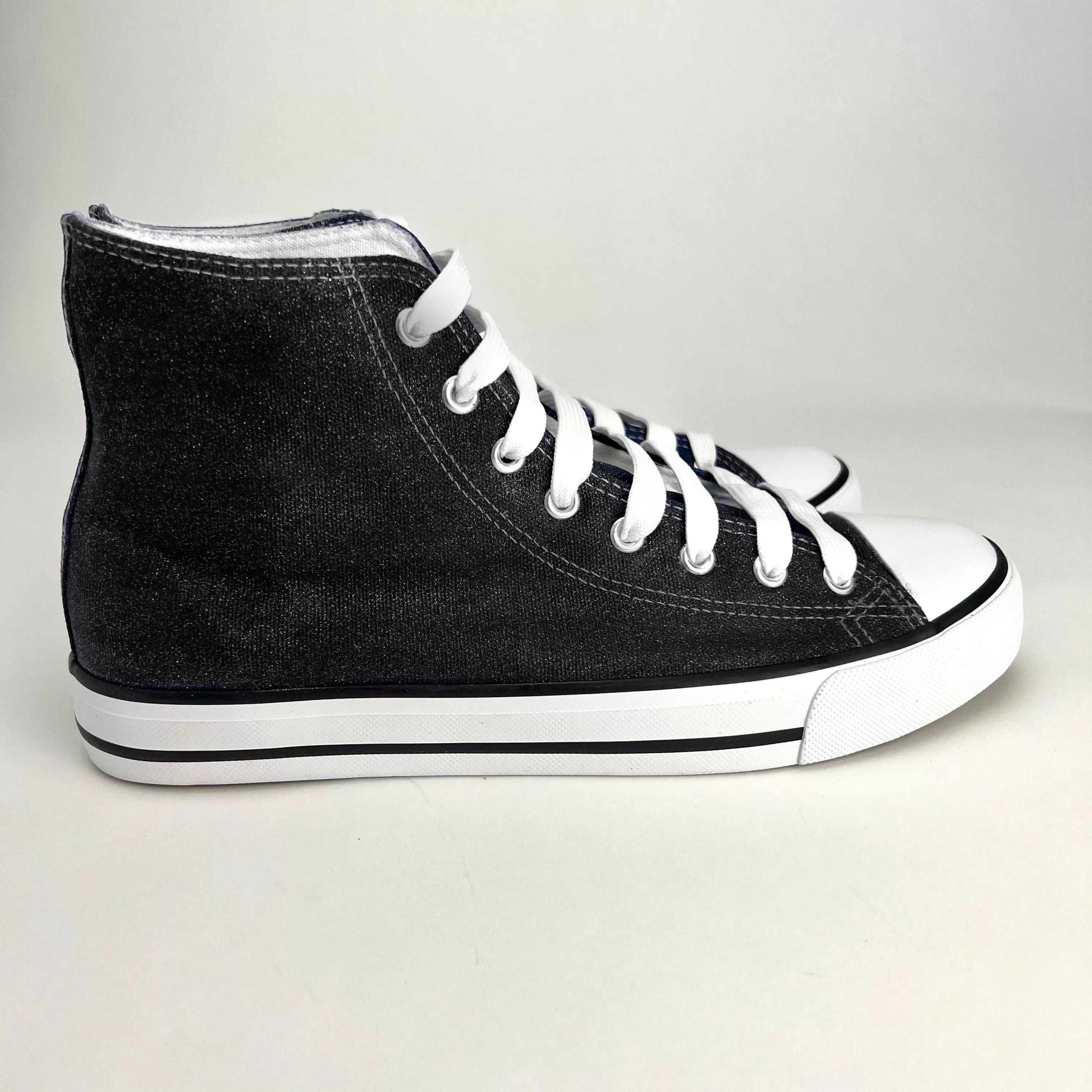 Black Glitter Hi Top Converse