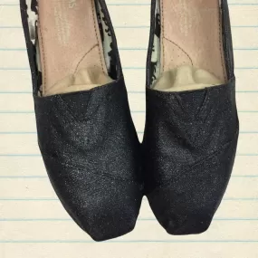 Black Glitter TOMS