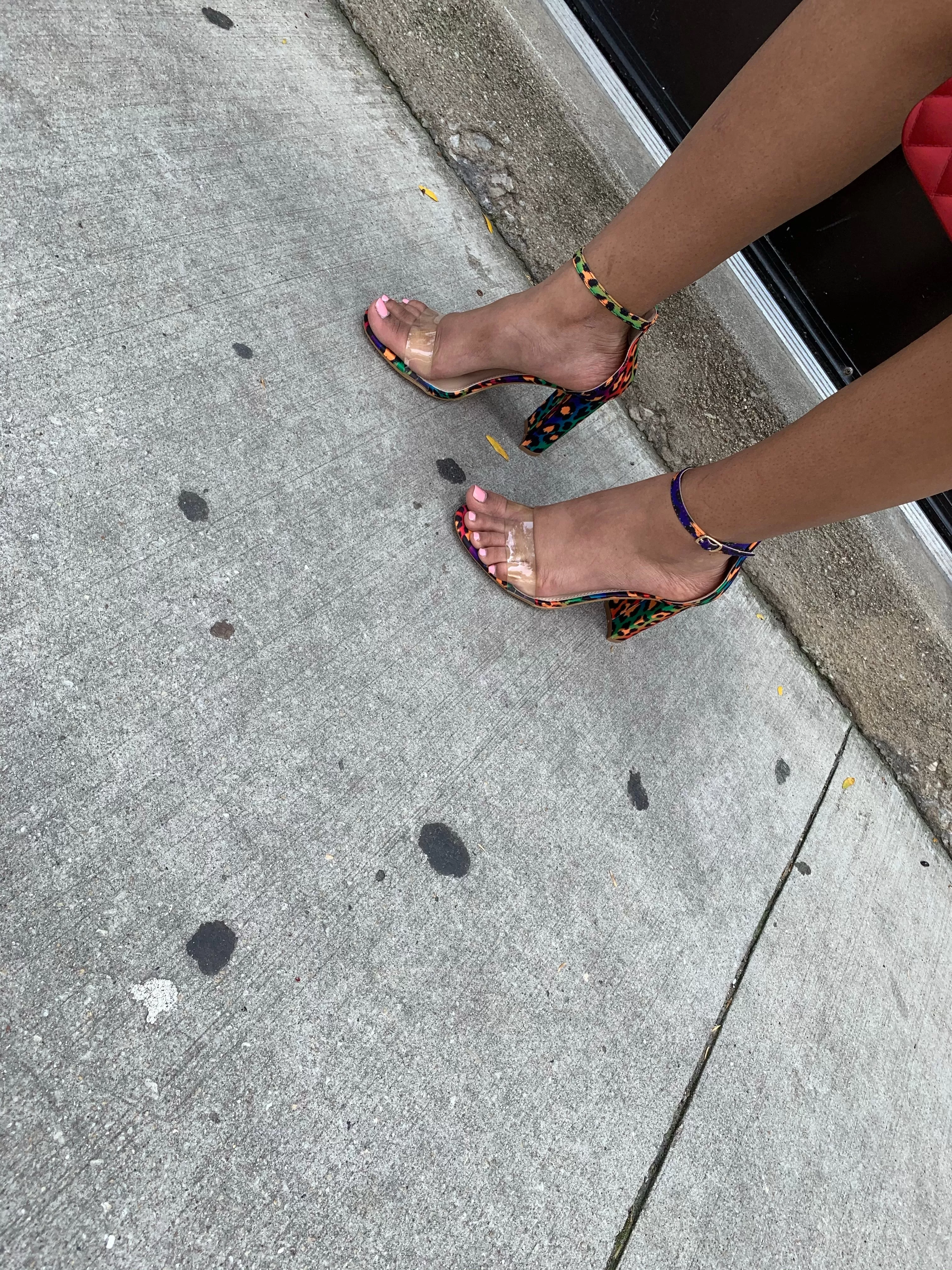 Blue Leopard Multi Color Heels