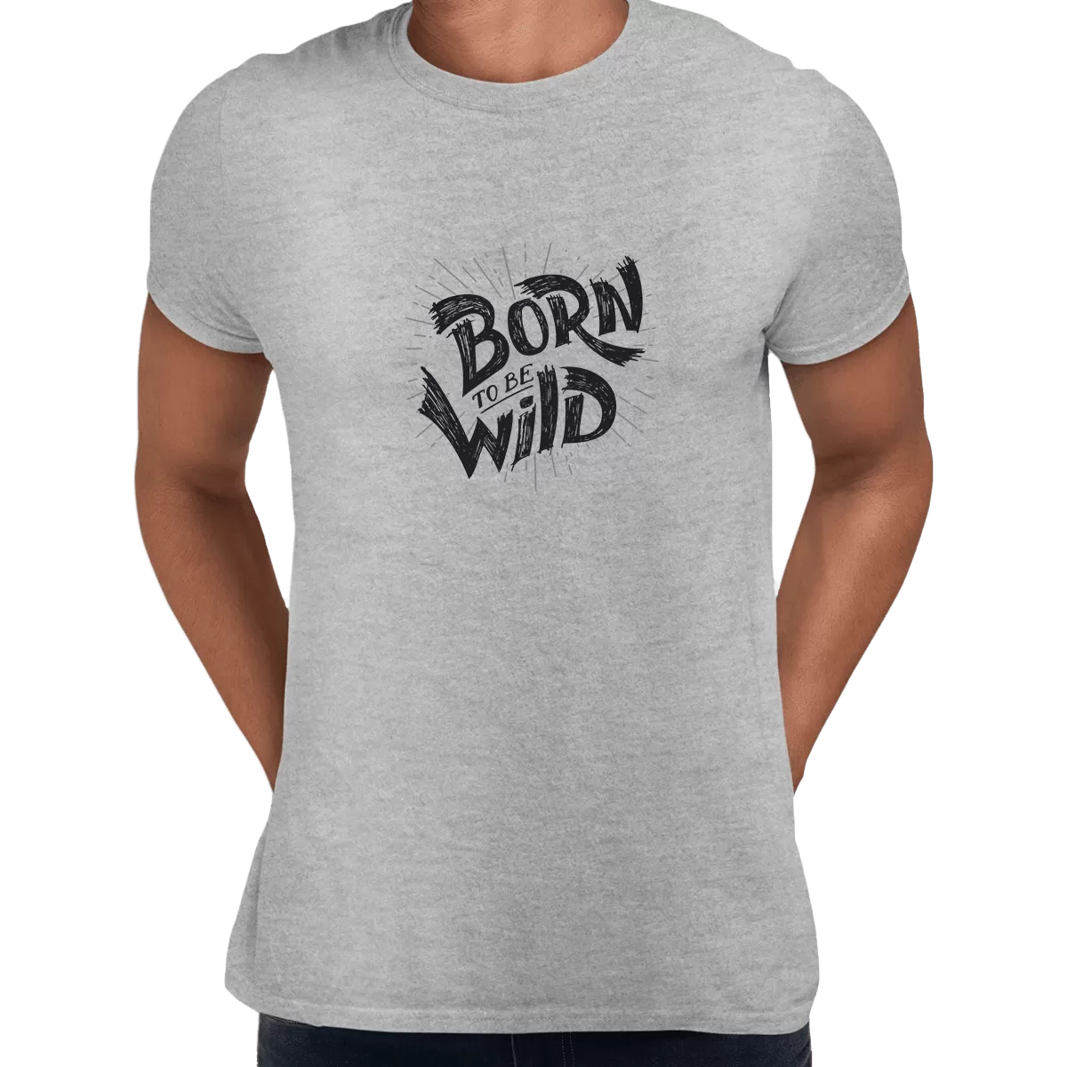 Born to Be Wild Harley Davidson Quote Biking Typographygraphy T-shirt