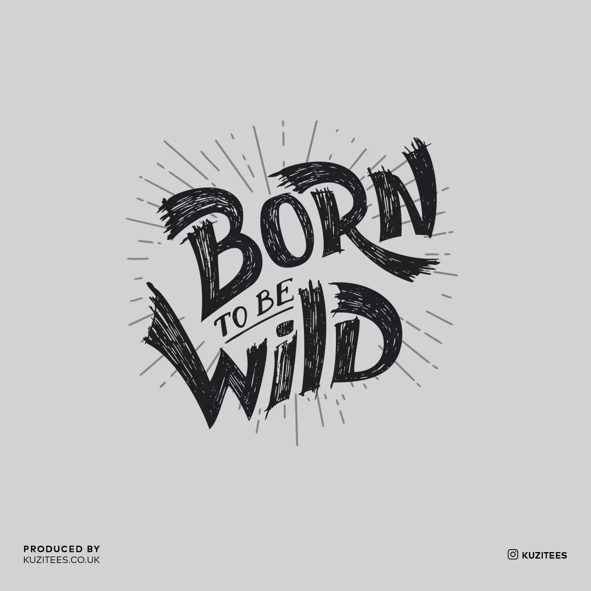 Born to Be Wild Harley Davidson Quote Biking Typographygraphy T-shirt