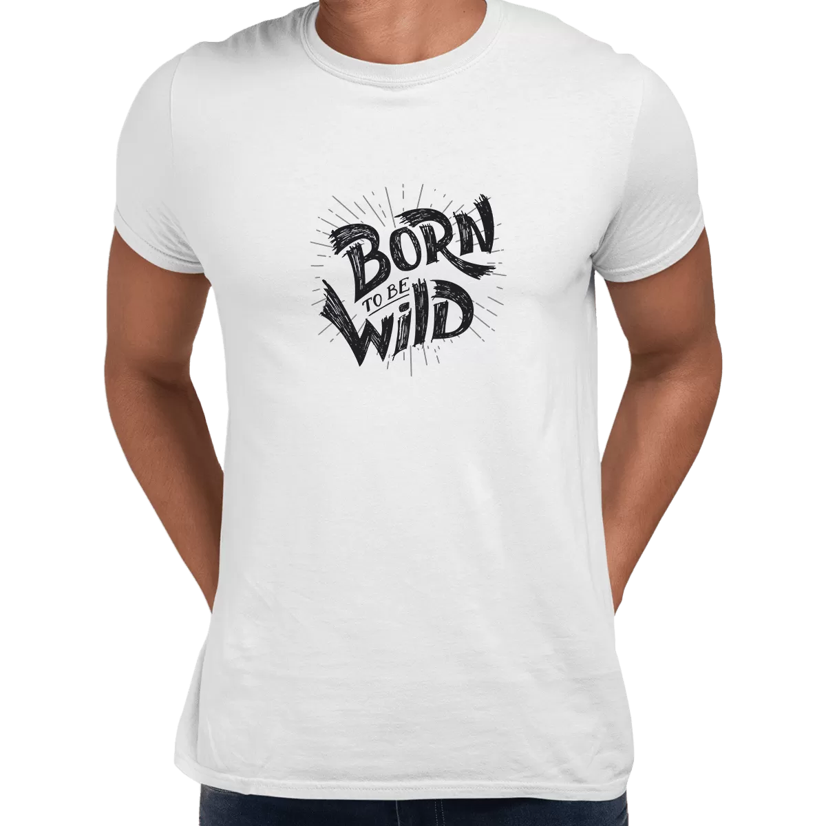 Born to Be Wild Harley Davidson Quote Biking Typographygraphy T-shirt