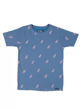 BOY'S BLUE PRINT REGULAR FIT T.SHIRT