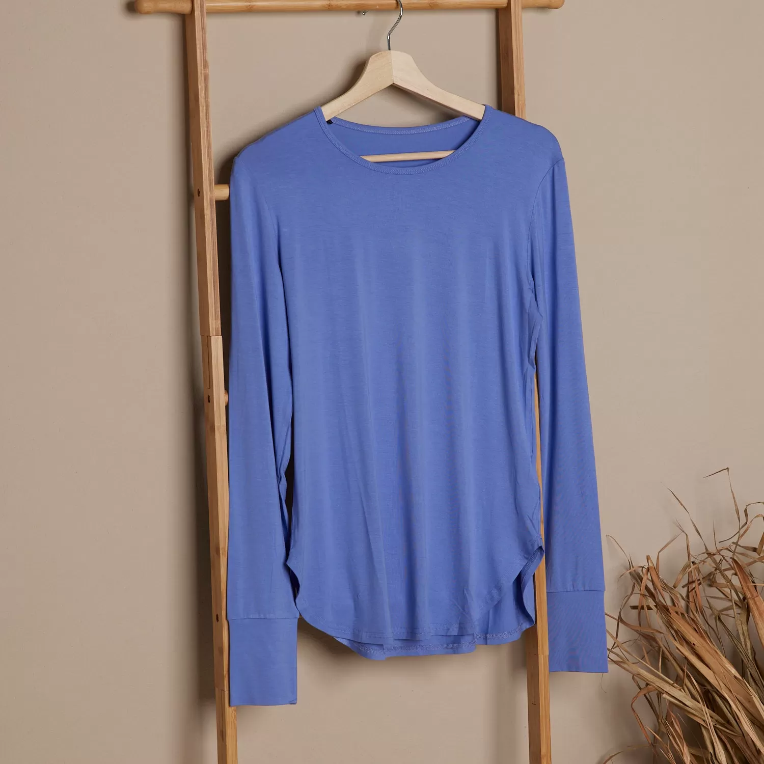 Breathe Long-Sleeve Top in Powder Blue - FINAL SALE