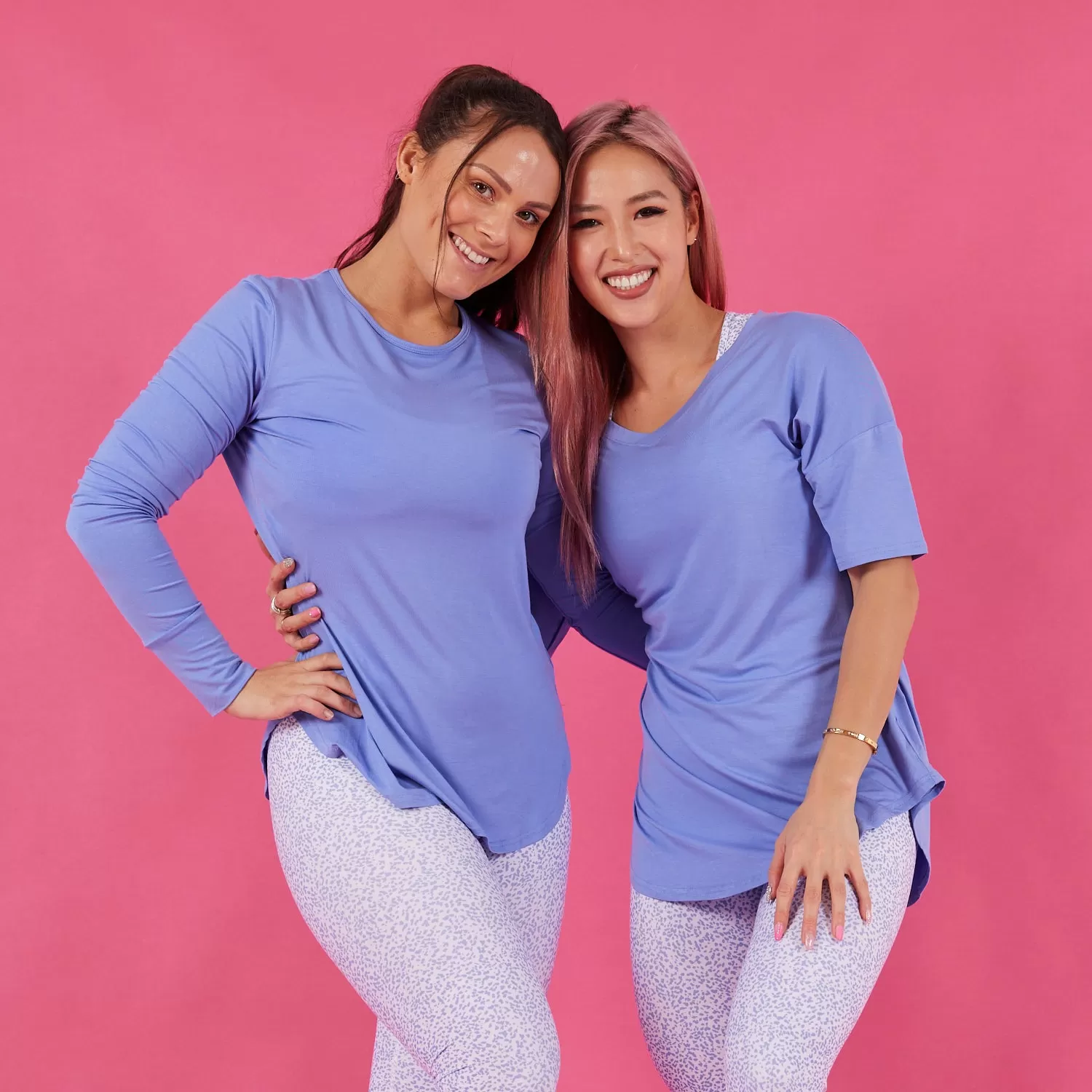 Breathe Long-Sleeve Top in Powder Blue - FINAL SALE