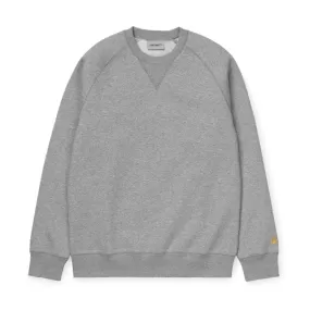 Carhartt Chase Sweat Grey Heather / Gold