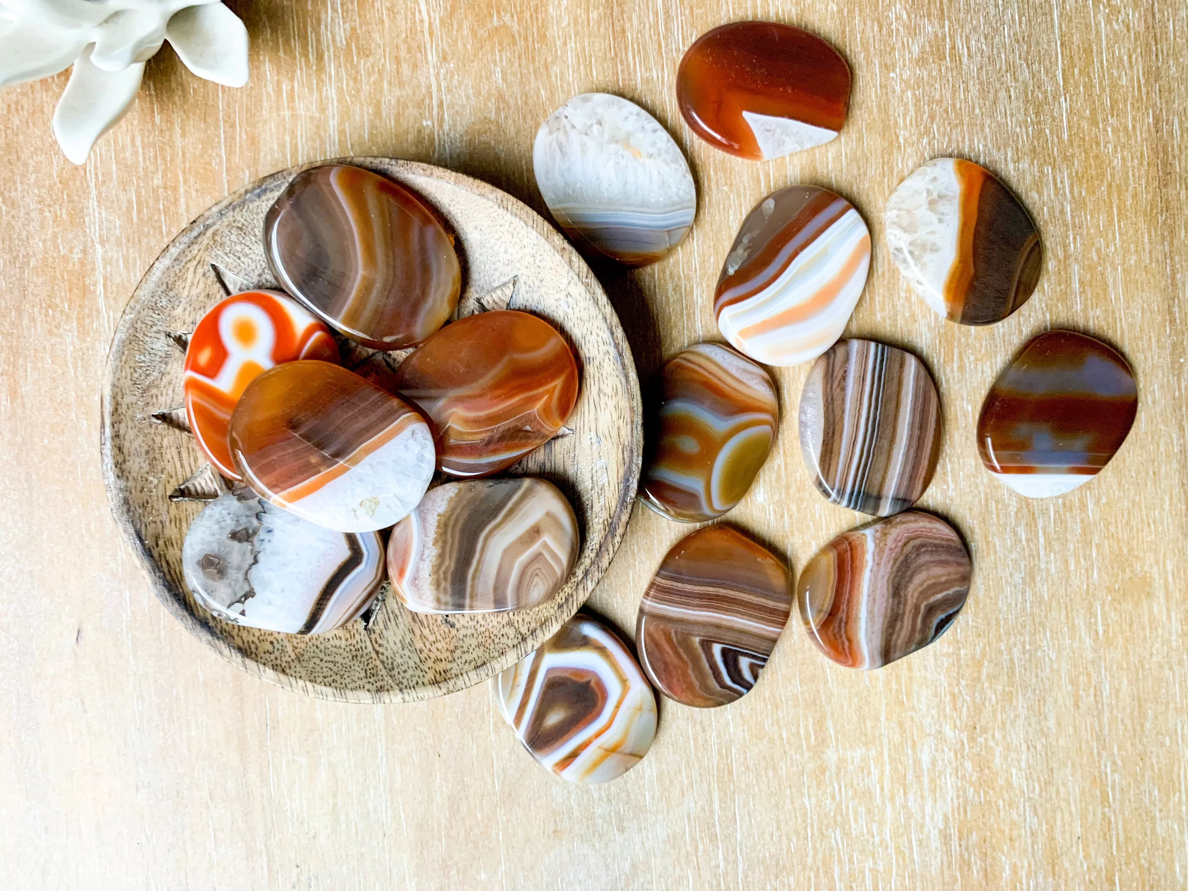 Carnelian Flat Palm Stone