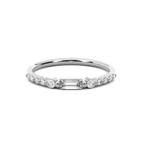 Chorost & Co. Private Collection 14K White Gold 0.30ct Diamond Baguette Stackable Band